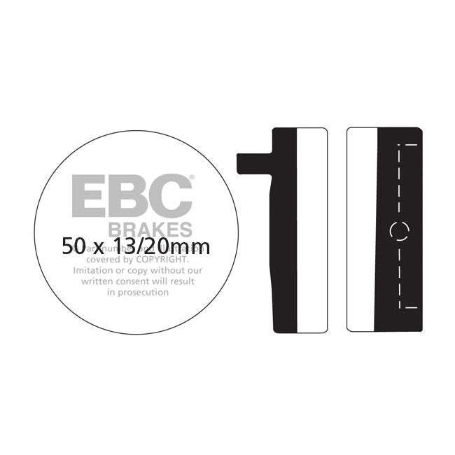 EBC V-Pad Semi Sintered Front Brake Pads for Honda CB 750 K0-K6 69-76