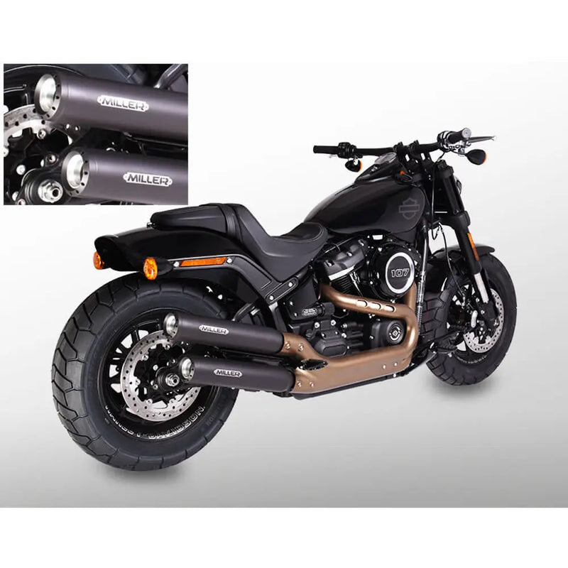 Miller Independence Euro 4 Slip-On Mufflers for Harley