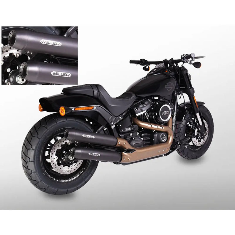 Miller Independence Euro 4 Slip-On Mufflers for Harley