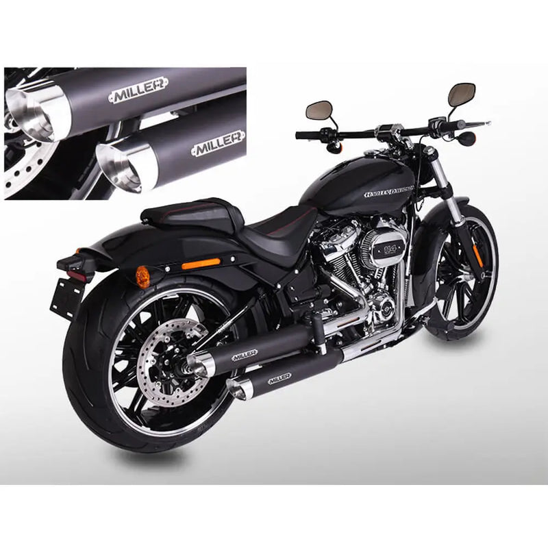 Miller Independence Euro 4 Slip-On Mufflers for Harley