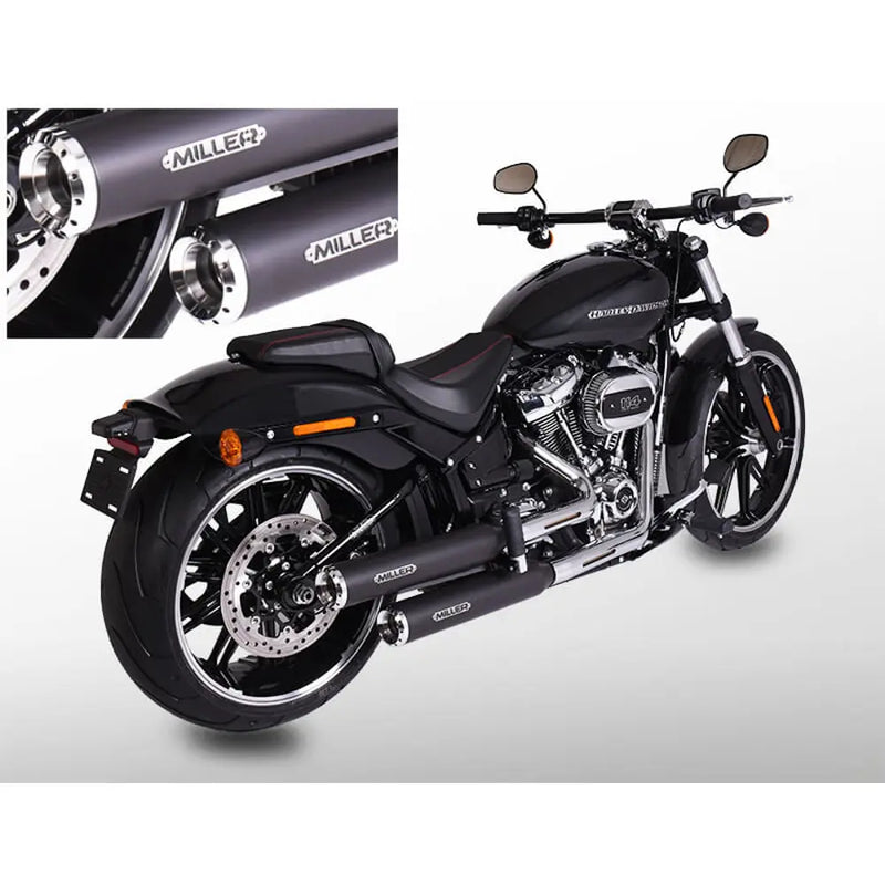 Miller Independence Euro 4 Slip-On Mufflers for Harley