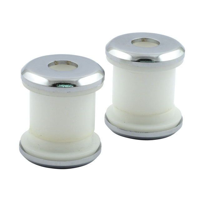 Extra Hard Bushing Handlebar Riser Damper Kit for Harley White Nylon / 73-17 Big Twin (excl. 80-17 Touring)