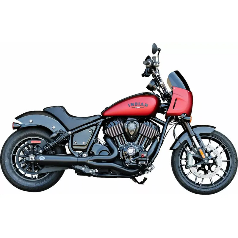 S&S Qualifier Stainless Steel 2-into-1 Exhaust System for Indian