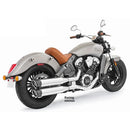 Freedom Performance 4" Slip-On Mufflers for Indian 14-24 Scout / Chrome / Black Racing End Caps  - Customhoj