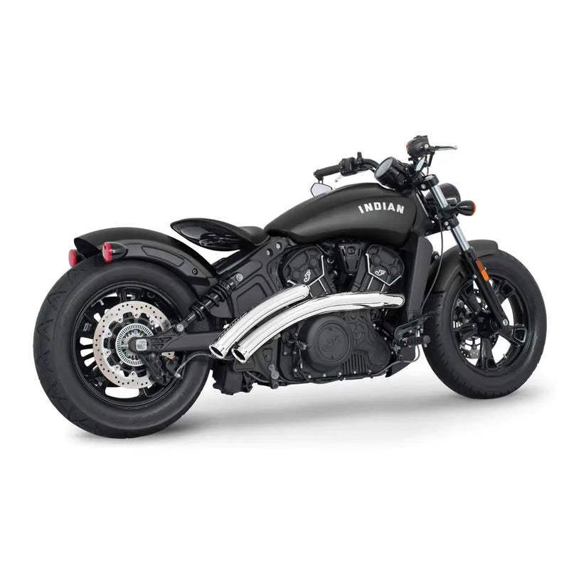 Freedom Performance Radical Radius Exhaust for Indian 15-24 Scout / Chrome / Straight Star Chrome  - Customhoj