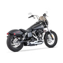 Freedom Performance Shorty American Outlaw 2-into-1 Exhaust for Harley 91-05 Dyna / Chrome/Black / Chrome  - Customhoj