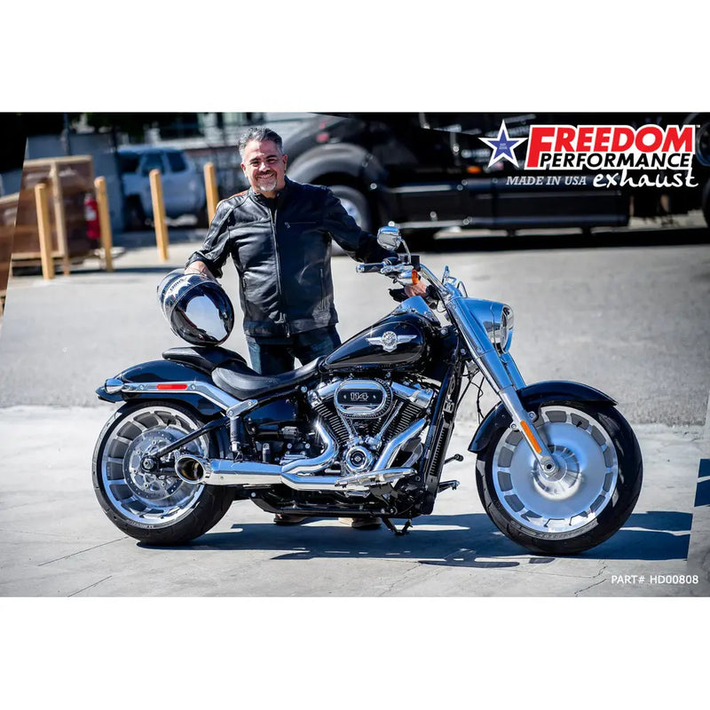 Freedom Performance Shorty Turn Out 2-into-1 Exhaust for Harley  - Customhoj