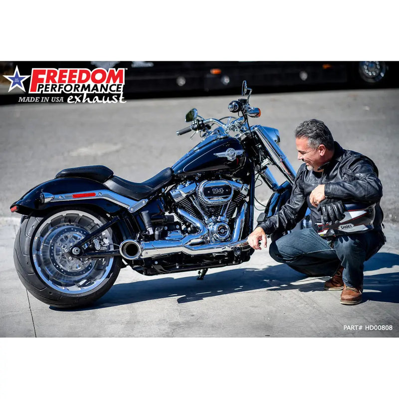 Freedom Performance Shorty Turn Out 2-into-1 Exhaust for Harley  - Customhoj
