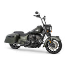 Freedom Performance Shorty Turn Out Slash Cut 2-into-1 Exhaust for Indian 14-25 Roadmaster / Springfield / Black/Chrome / Sculpted Black  - Customhoj