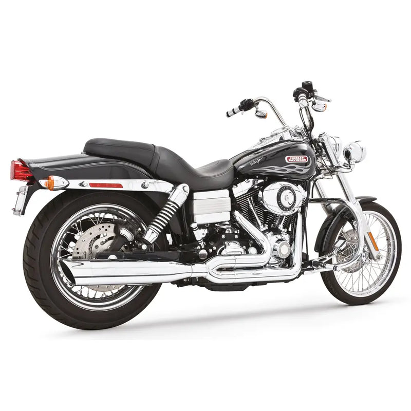 Freedom Performance Union Slash Cut 2-into-1 Exhaust for Harley 06-17 Dyna forward control models (excl. FLD) / Chrome / Chrome  - Customhoj