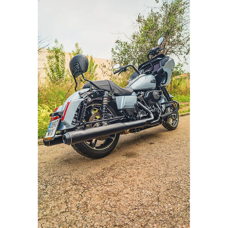 Black Duck Bombardier EC Euro Approved Slip-On Mufflers for Harley