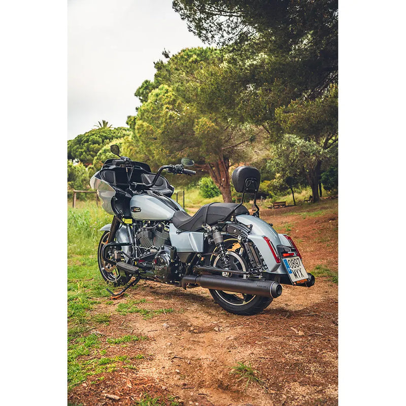Black Duck Bombardier EC Euro Approved Slip-On Mufflers for Harley