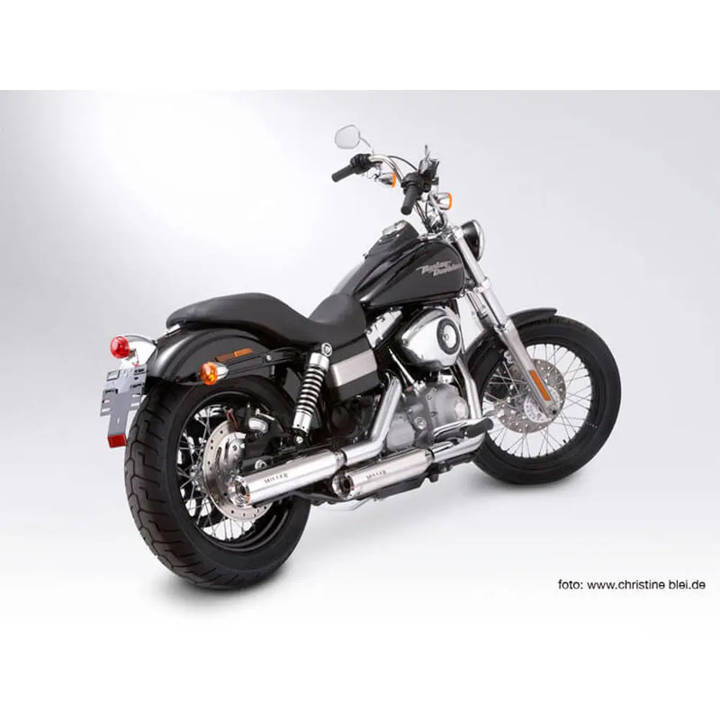 Miller Nebraska Euro 3/4 Slip-On Mufflers for Harley
