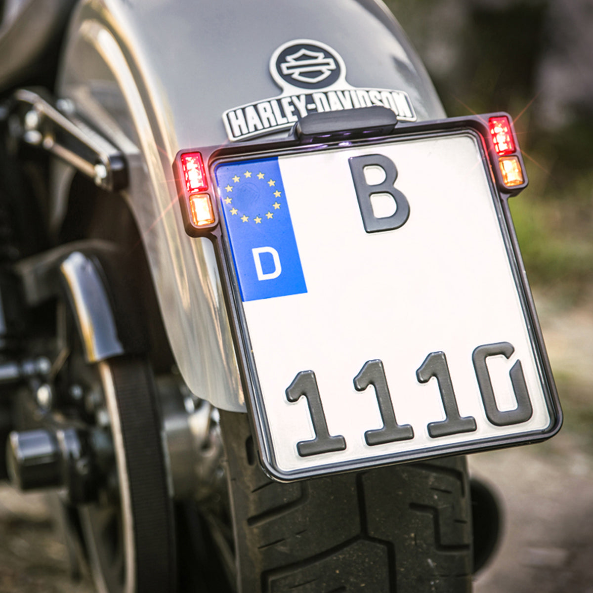 Heinz Bikes Universal All In One 2.0 LED Motorcycle Licence Plate Fram