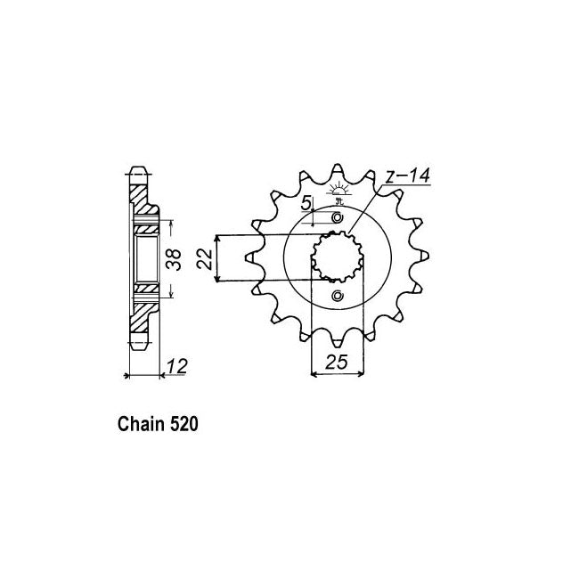 JT Sprockets Front Sprocket Ducati 750 Paso 2S 87 JT Front Sprocket for Ducati Customhoj