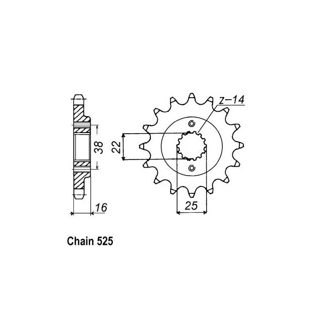 JT Sprockets Front Sprocket Ducati 795 Monster 15-16 JT Front Sprocket for Ducati Customhoj