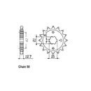 JT Sprockets Front Sprocket Honda CB750F,F1 77 JT Front Sprocket for Honda Customhoj