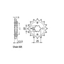 JT Sprockets Front Sprocket Honda VT600C Shadow J 87-88 JT Front Sprocket for Honda Customhoj