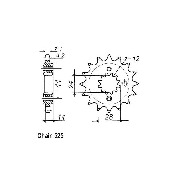 JT Sprockets Front Sprocket Honda VT750C2 / VT750c Shadow W/X 98-00 JT Front Sprocket for Honda Customhoj