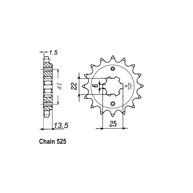 JT Sprockets Front Sprocket Honda XL600VH,VJ Transalp 87-88 JT Front Sprocket for Honda Customhoj