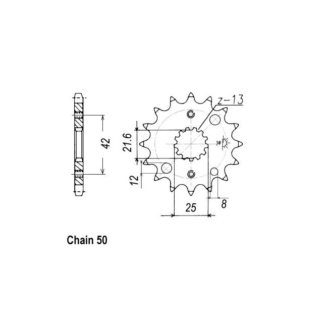 JT Sprockets Front Sprocket Kawasaki VN800 C1-C2, E1-E5 Drifter 99-05 JT Front Sprocket for Kawasaki Customhoj