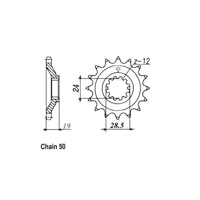 JT Sprockets Front Sprocket Kawasaki ZX1000A1/3 (GPZ1000RX) (530) 86-89 JT Front Sprocket for Kawasaki Customhoj