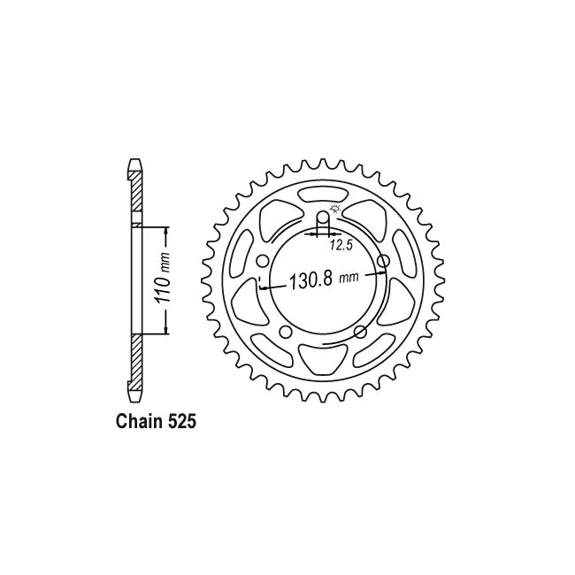 JT Sprockets Rear Sprocket BMW S1000R 14-20 JT Rear Sprocket for BMW Customhoj