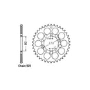 JT Sprockets Rear Sprocket Honda XRV750 Africa Twin L,M,N 90-92 JT Rear Sprocket for Honda Customhoj