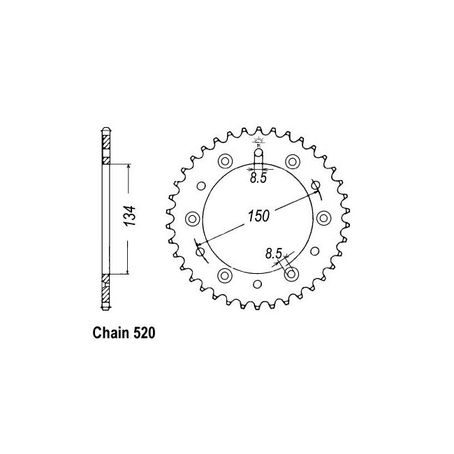 JT Sprockets Rear Sprocket Kawasaki KLX650R A1/A3, D1 93-96 JT Rear Sprocket for Kawasaki Customhoj