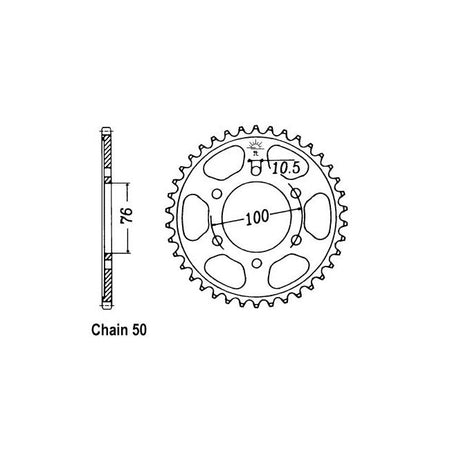 JT Sprockets Rear Sprocket Suzuki Bandit 1200 ABS 96-00 JT Rear Sprocket for Suzuki Customhoj