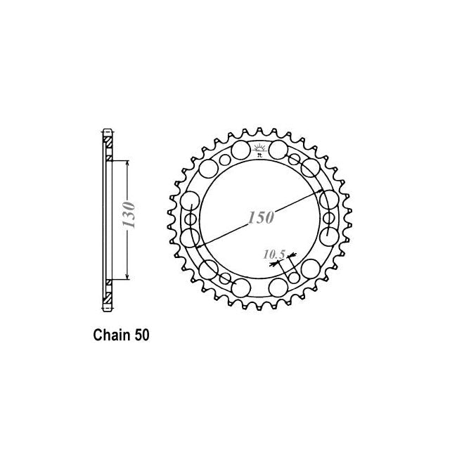 JT Sprockets Rear Sprocket Yamaha FJ1200 86-90 JT Rear Sprocket for Yamaha Customhoj