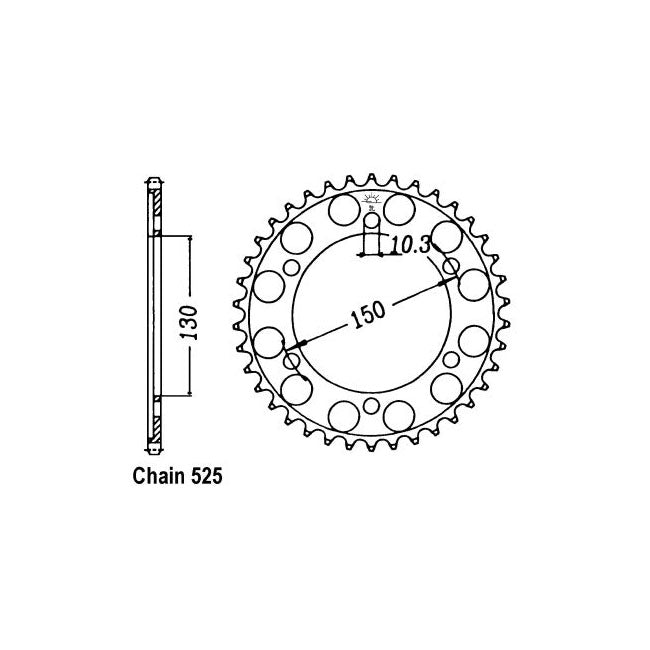 JT Sprockets Rear Sprocket Yamaha TRX850 96-00 JT Rear Sprocket for Yamaha Customhoj