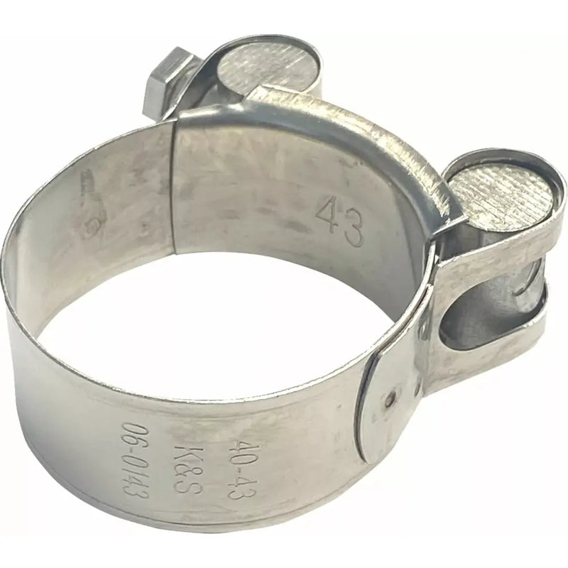 K&S Stainless Steel Motorcycle Exhaust Clamp 40 mm - 43 mm (1.57" - 1.69")  - Customhoj
