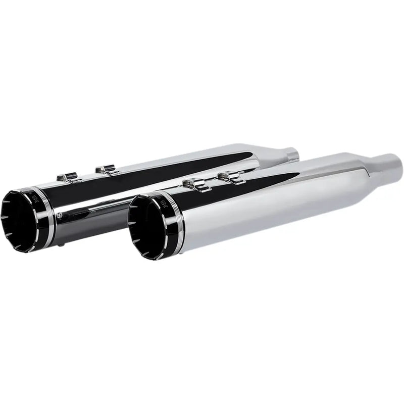 Khrome Werks 4.5" HP-Plus Slip-On Mufflers for Harley 17-25 Touring / Chrome / Black Tracer  - Customhoj