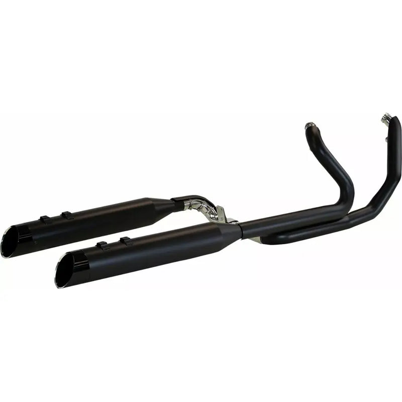 Khrome Werks Two Step Crossover Dominator Exhaust System for Harley 17-25 Touring / Black / Edge Billet Tip  - Customhoj