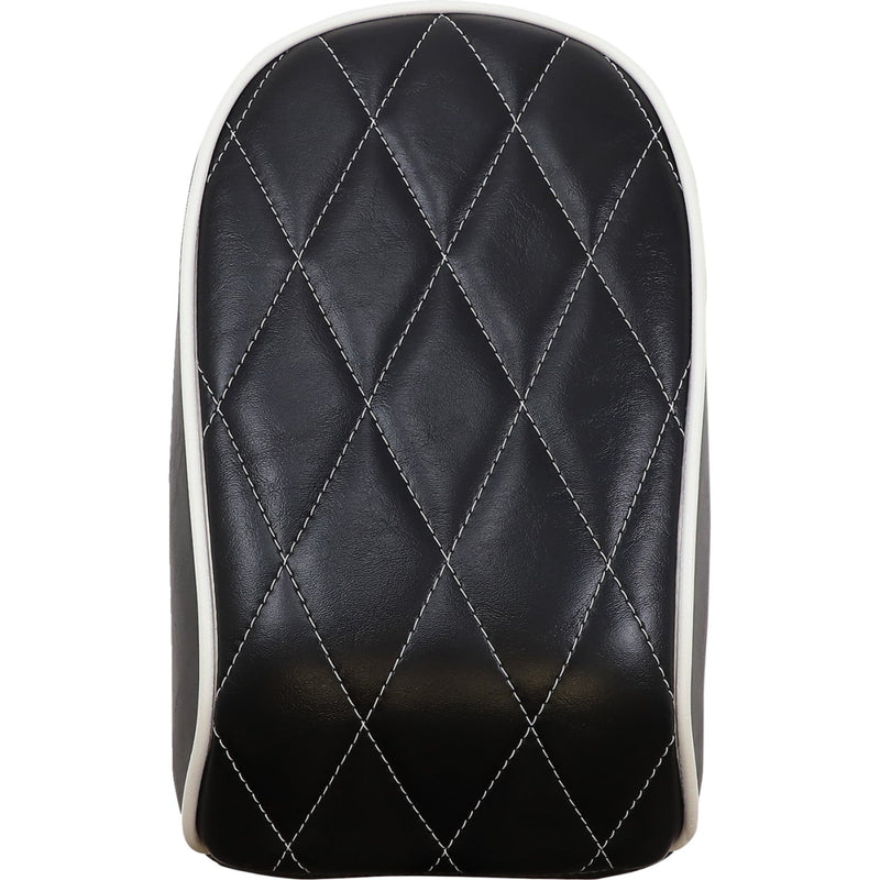 Le Pera Bare Bones Solo Passenger Seat for Harley 18-25 Softail Sport Glide & Low Rider / S / ST / Diamond White / Black / 15-18 cm (6"- 7") Tapered  - Customhoj