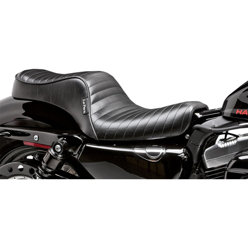 Le Pera Cherokee 2-Up Seat for Harley 04-22 XL Sportster (excl. 07-09 XL Sportster) / Pleated Black  - Customhoj