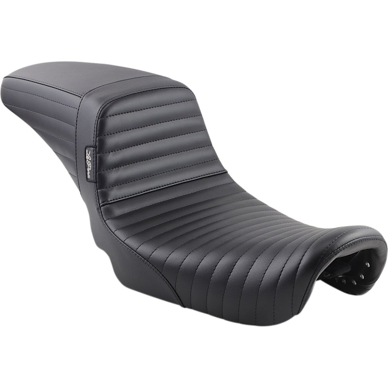 Le Pera KickFlip Daddy Long Legs Extended Seat for Harley 06-17 Dyna / Pleated Black  - Customhoj