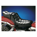Le Pera Regal 2-Up Seat for Harley 64-84 Big Twin (excl. Softail) / Pleated Black  - Customhoj
