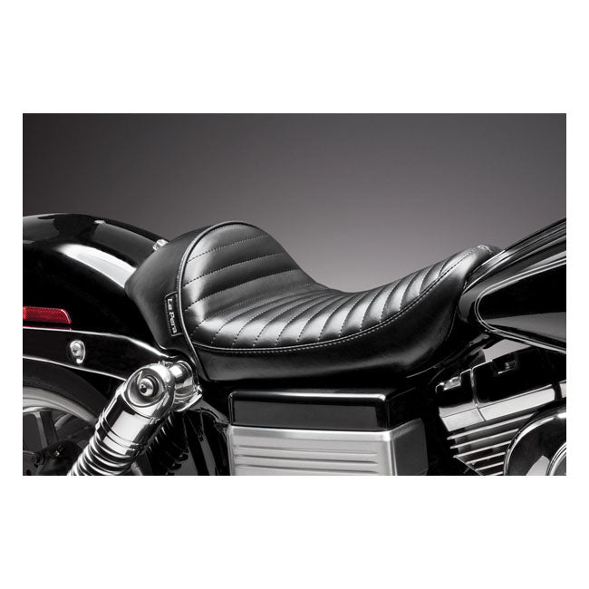 Le Pera Stubs Cafe Solo Seat for Harley 06-17 Dyna / Pleated Black  - Customhoj