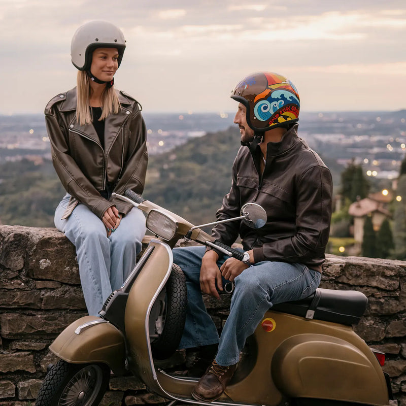 DMD Retro Custom Open Motorcycle Helmet