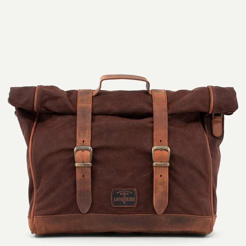 Longride Super Patriot Roll Top 20L Universal Motorcycle Saddlebag Brown  - Customhoj