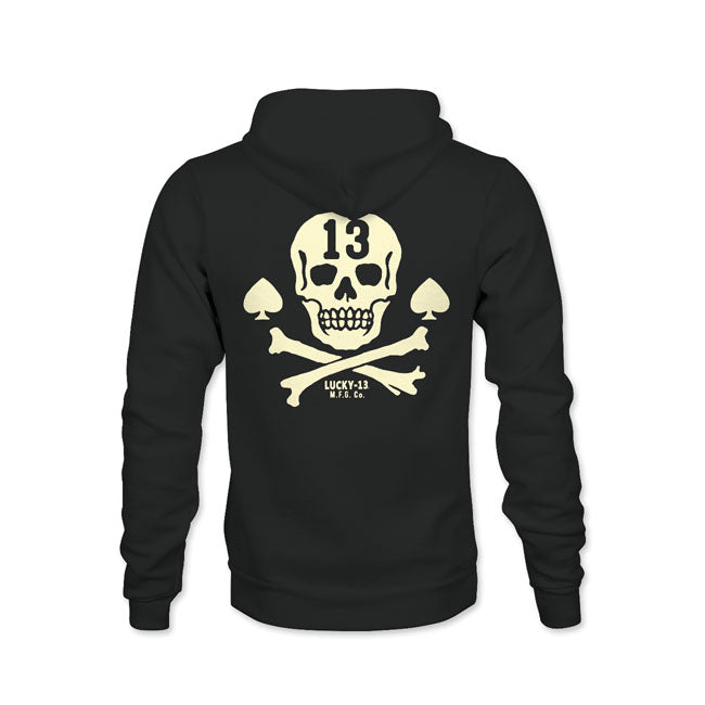 Lucky 13 Pirate Skull Zip Hoodie