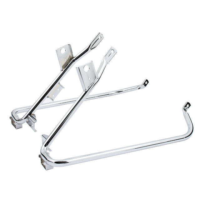 MCS Bag mount kit 09-13 FLHX, FLTRU & FLTRX / Chrome Lower Support Bracket Set Saddlebags for Harley Customhoj