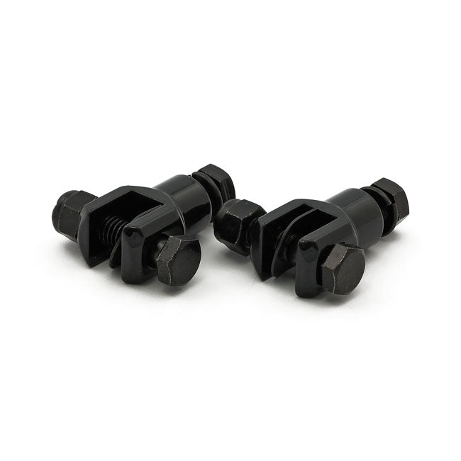 MCS Footpegs Brackets 72-81 FX; 84-02 FXST; 82-94 FXR / 3/8-24 / Black Passenger Footpeg Stud Assembly for Harley Customhoj