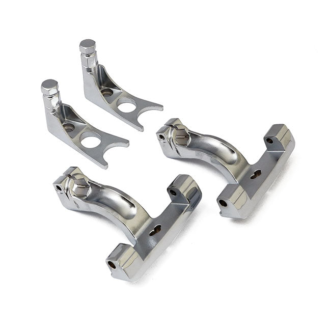 MCS Passenger Footpeg Bracket 00-17 Softail (Excl. FLSTS, FLSTSB, FLSTSC, FLSTN, FXCW, FXCWC, FXSTD) / Chrome Passenger Footpeg Mount Bracket Set for Harley Customhoj