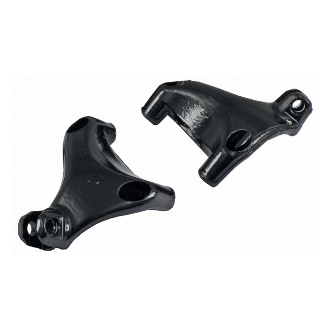 MCS Passenger Footpeg Bracket 04-13 XL / Black Passenger Footpeg Mount Bracket Set for Harley Customhoj