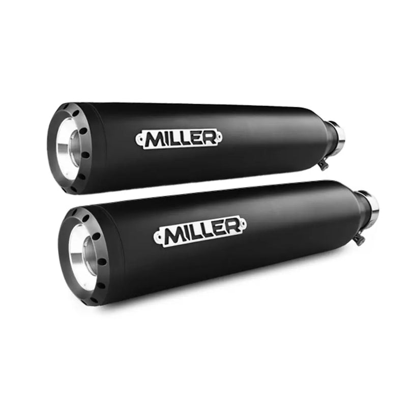 Miller Empire Euro 2 Exhaust System for Yamaha 99-04 XV1600 Wild Star / Matte Black / Straight Matte Black  - Customhoj
