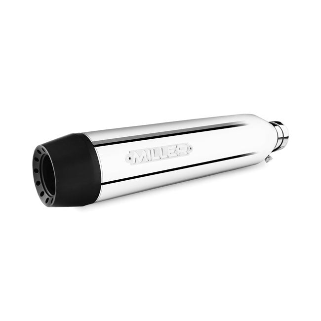 Miller Yukon Euro 5+ Slip-On Muffler for Indian 24-25 Scout 1250cc (excl. Scout Sixty) / Polished / Tapered Matte Black  - Customhoj