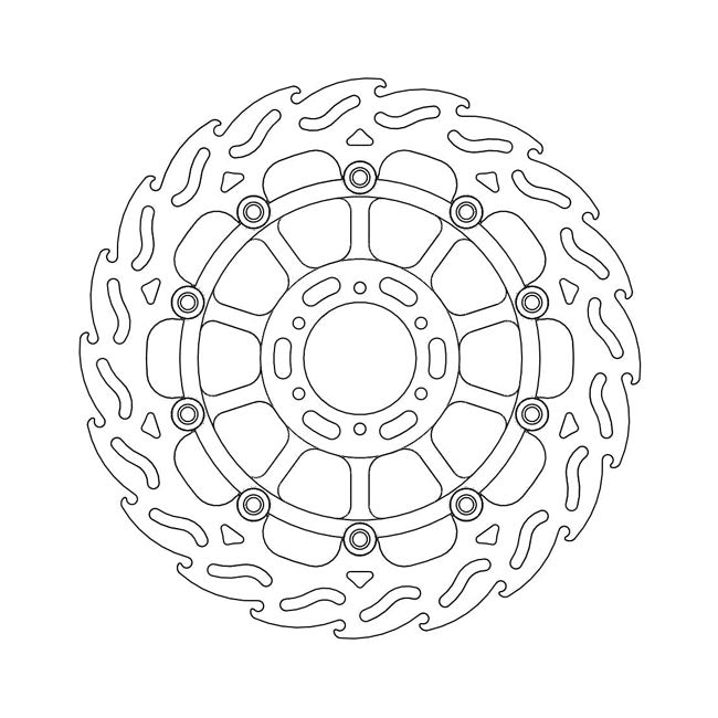 Moto-Master Brake Disc Honda CB 1100 SF X11 00-01 Moto-Master Flame Front Left Brake Disc for Honda Customhoj